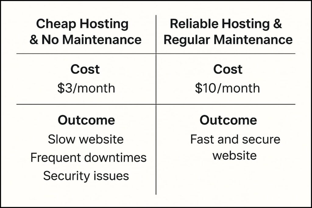 website hosting and maintenance services